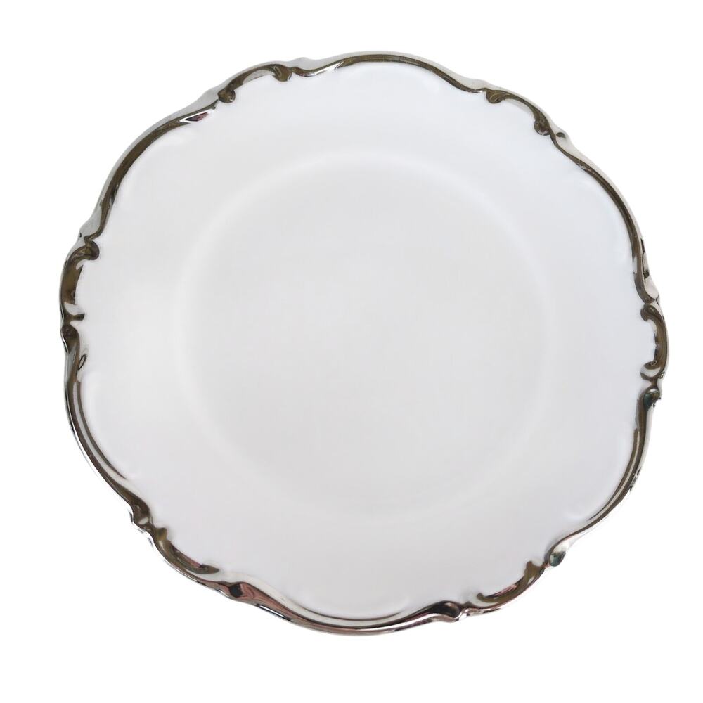 Vtg Mitterteich Bavaria PLATINUM PRINCESS 7.75" Salad Plate‎ Germany Midcentury
